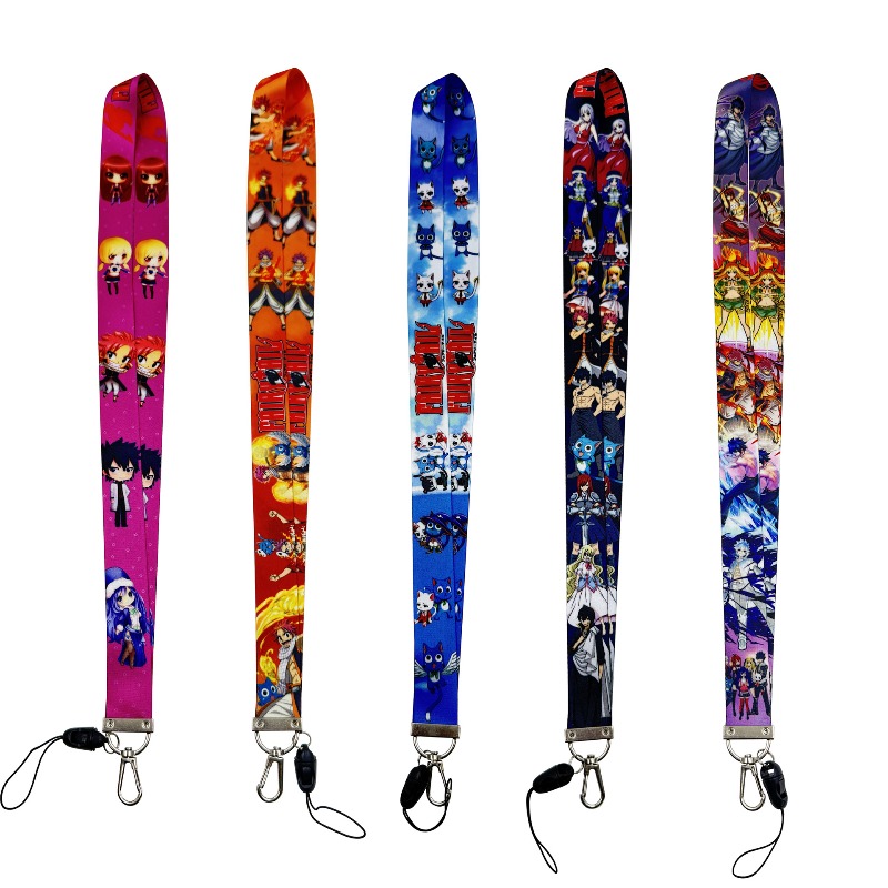Lanyard Badge Holder - 5 Stück Fairy Tail Anime Schlüsselband,