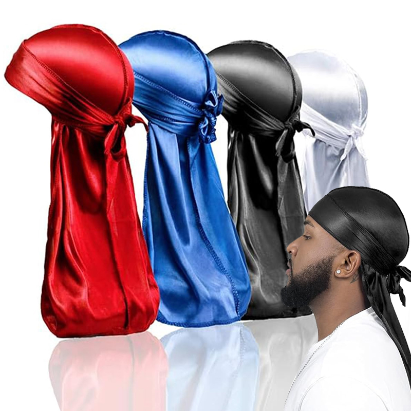 Bandana Doo Rag - 1-4Pcs Neue seide Durag Bandana Turban